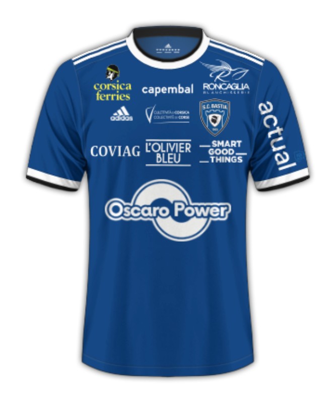 Maillot Domicile Bastia 2023-24